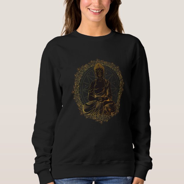 Exclusive Yoga Chakra  Buddha Mandala Men And Wome Sweatshirt (Front)
