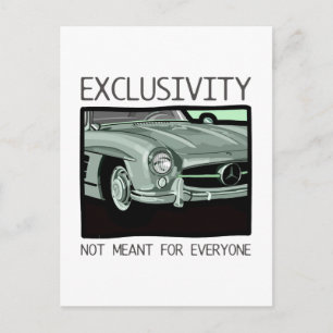 Exclusivity and wealth - old Gullwing classic car Postcard
