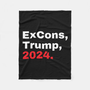 Excons Trump 2024 Trump Vance Fleece Blanket