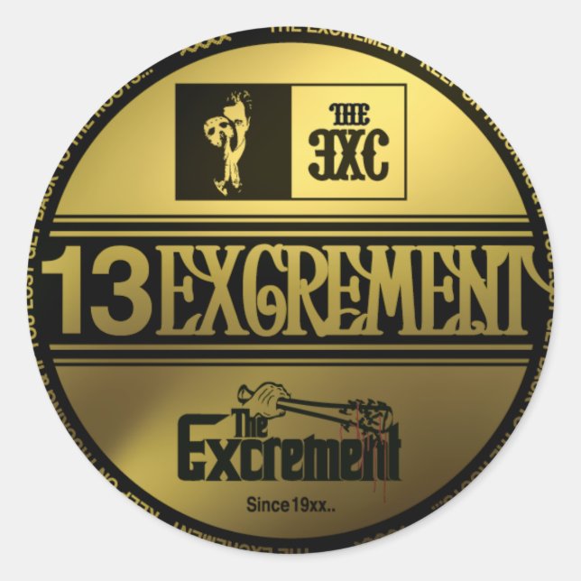 excrement_Sticker Classic Round Sticker (Front)