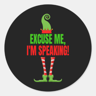 Excuse Me I#39;m Speaking Funny Kamala Harris Joe  Classic Round Sticker