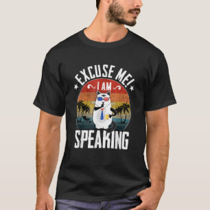 Excuse Me I m speaking Funny Vintage Cat Kamala ha T-Shirt