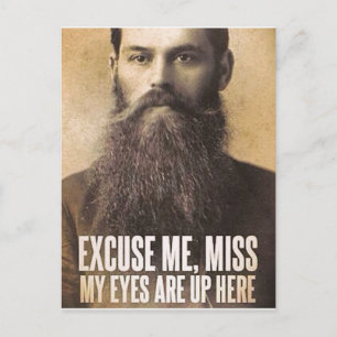 Excuse Me Miss, Beard Lovers Postcard