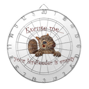 Excuse me...your birdfeeder is empty dartboard