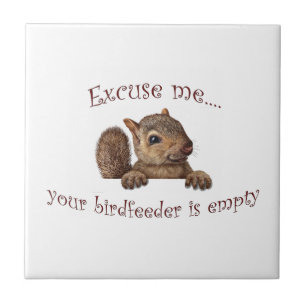 Excuse me...your birdfeeder is empty tile