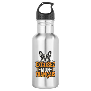 Excusez Mon Franais French Bulldog Vintage 532 Ml Water Bottle