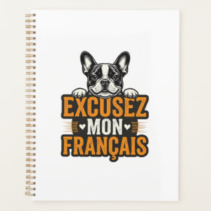 Excusez Mon Franais French Bulldog Vintage Planner