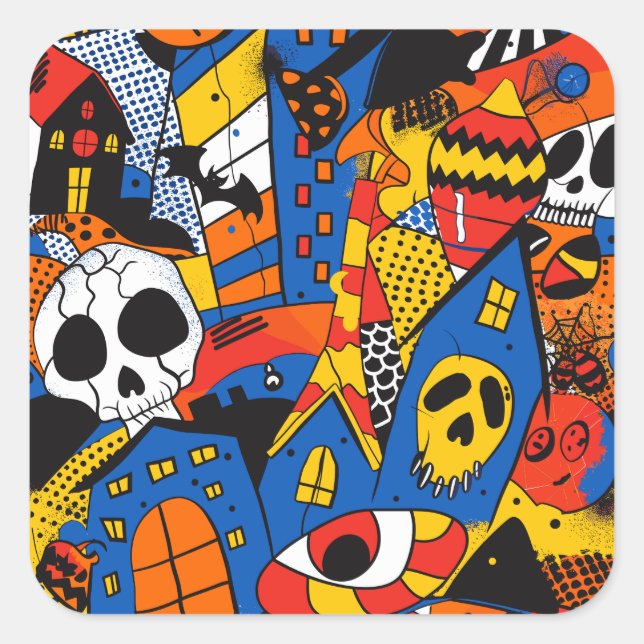 ExDesigner | Customisation | Halloween Square Sticker (Front)