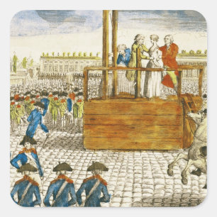 Execution of Marie-Antoinette Square Sticker