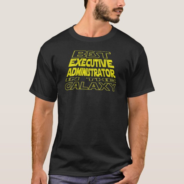 Executive Administrator  Space Backside Design T-Shirt (Front)