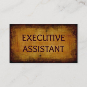 Executive Assistant Antique Brushed Business Card