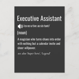 Executive Assistant Definition Postcard