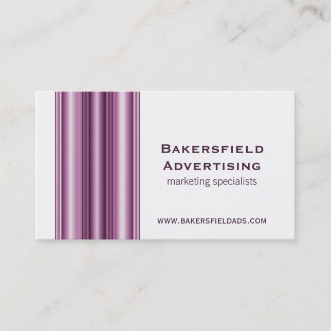 Executive Bars Business Card, Violet Card (Front)