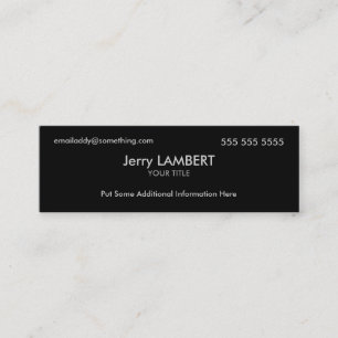 Executive Black Mini Business Card