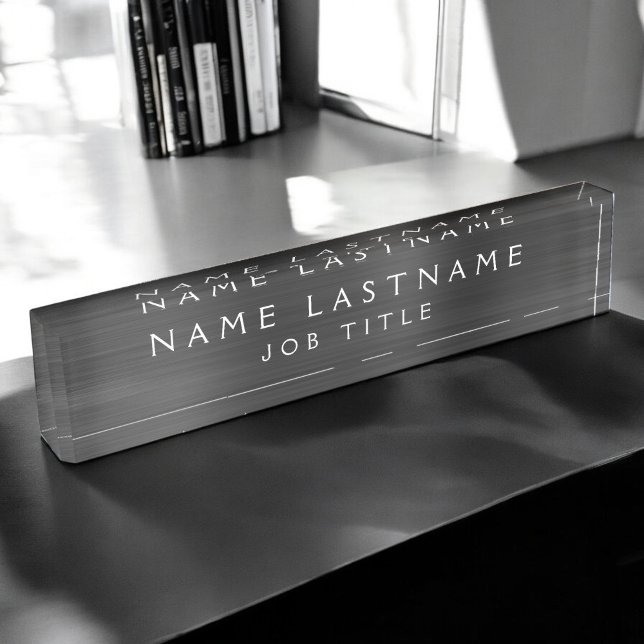 Executive Black Professional Business Office Nameplate (Creator Uploaded)