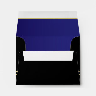 Executive Black with Gold Monogram   Sapphire Envelope