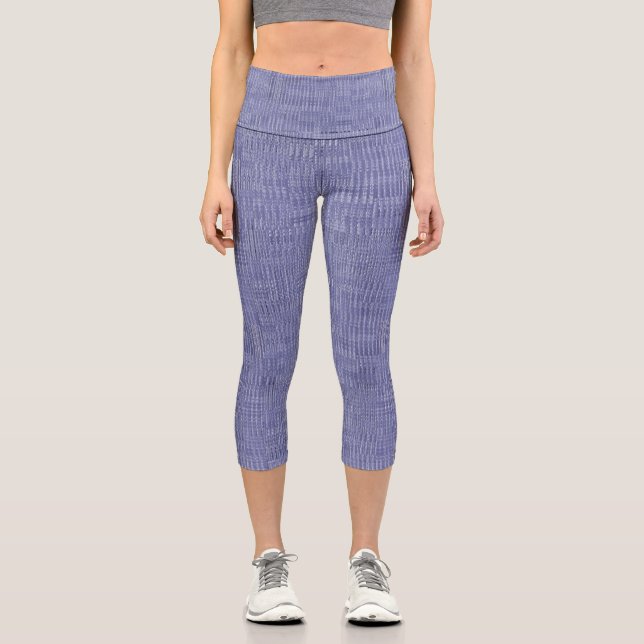 Executive Blue Capri Leggings (Front)