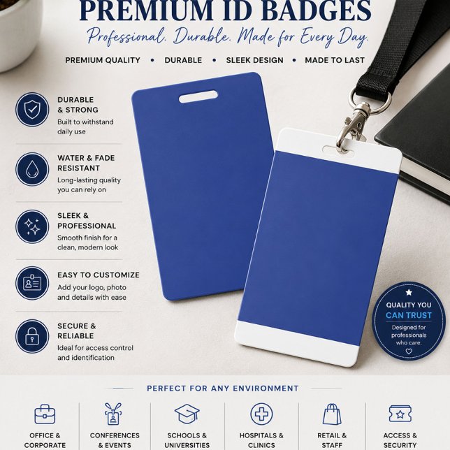 Executive Blue Custom Event Badge ID Badge (Creator Uploaded)
