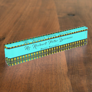 Executive Blue Gold Design Nameplate