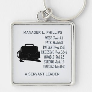 Executive Briefcase Personalised Manager Keychain