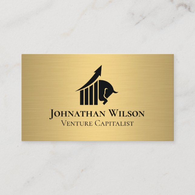 Executive Business Gold Metallic Business Card (Front)