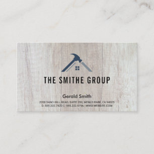 Executive Capitalist Wood Realtor Logo Business Card