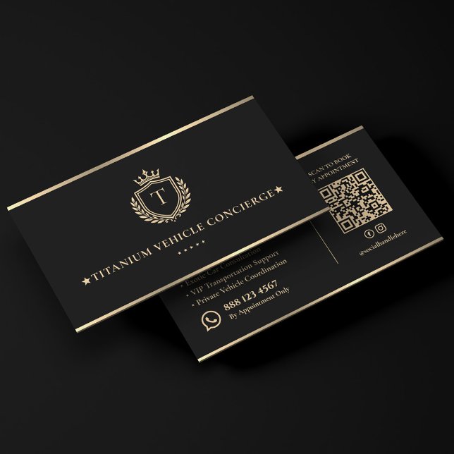 Executive Chauffeur Transport Concierge Black Business Card (Executive Chauffeur Transport Concierge Black Business Card
)