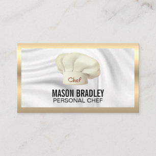 Executive Chef Culinary Hat Metallic Business Business Card