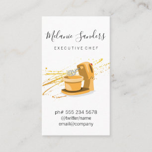 Executive Chef Mixing Machine Business Card