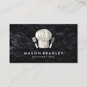 Executive Chef Slate Chef Hat Business Card