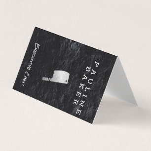 Executive Chef Slate Cooking Knife Business Card