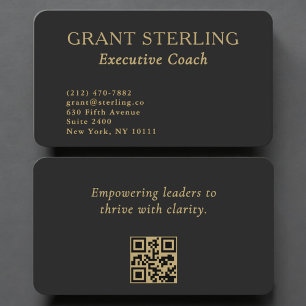 Executive Coach QR Code Professional Business Card