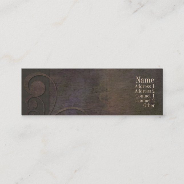 Executive Curves Dark Contact Card (Front)