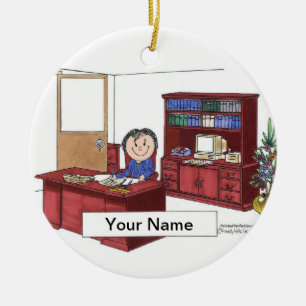 Executive - Female Ceramic Ornament