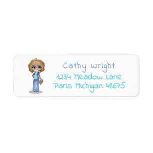 Executive Girl Return Address Label