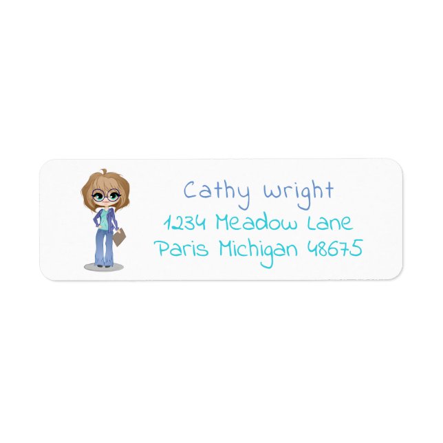 Executive Girl Return Address Label (Front)