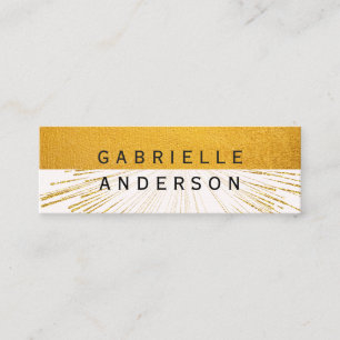 Executive   Gold Burst   Paper Texture Mini Business Card