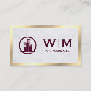 Executive Gold Classic Monogram Corporate Business Card