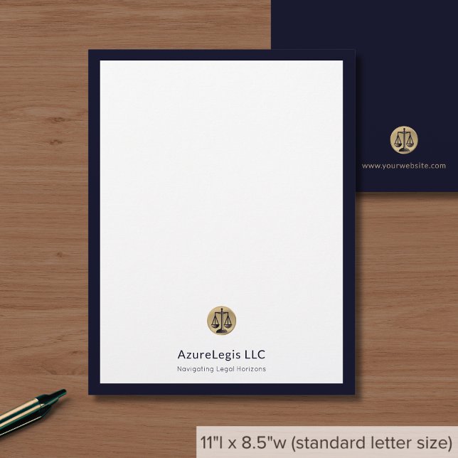 Executive Law Firm Letterhead with Justice Scales (Creator Uploaded)