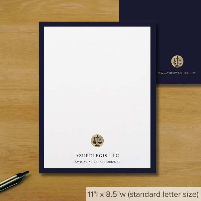Executive Legal Firm Letterhead with Gold Scales (Creator Uploaded)