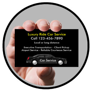 Executive Luxury Car Service Business Card