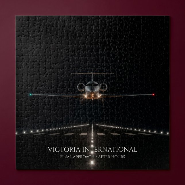 Executive Luxury Jet Arrival After Hours Jigsaw Puzzle (Creator Uploaded)