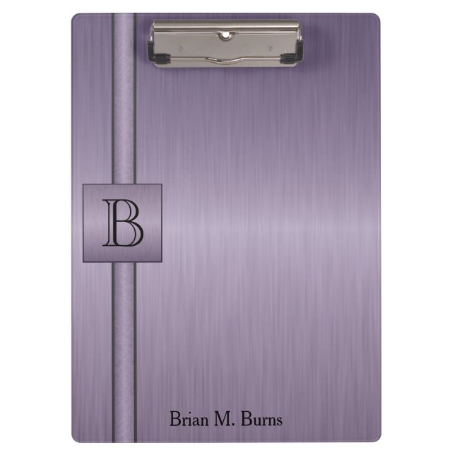 Executive Monogram Design - Amethyst Clipboard (Front)