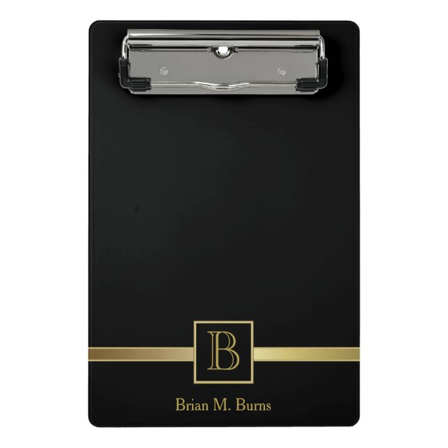 Executive Monogram Design Mini Clipboard (Front)