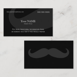 Executive Moustache Dark Business Card