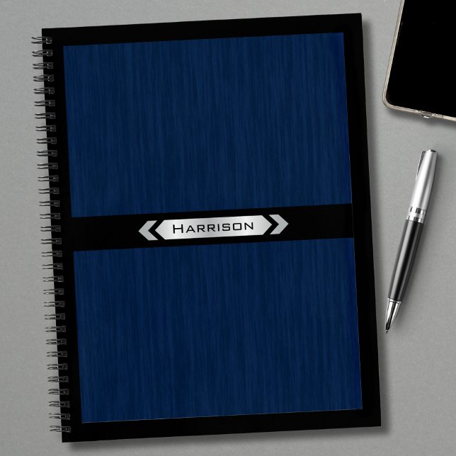 Executive Navy Blue Silver Professional Notebook (Sleek stationery for the focused professional Executive)
