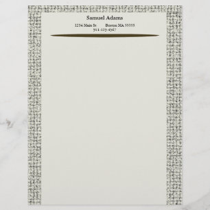 Executive Nubby Personalised Masculine Letterhead Template