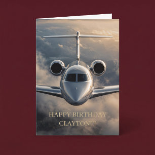 Executive Private Jet Birthday Card