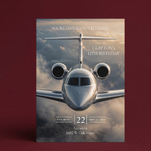 Executive Private Jet Plane Invitation