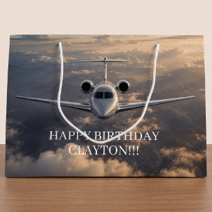 Executive Private Jet Plane Large Gift Bag